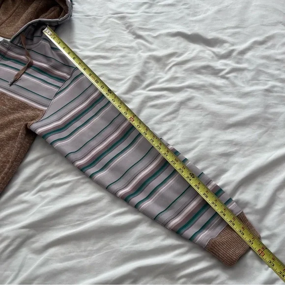 Hooey Brown and Gray Striped Hoodie - Picture 9 of 9